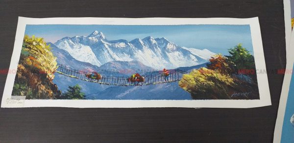 ALJC50 - A clear view of Mt.Everest by the bridge