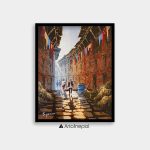 AASY03 - A narrow street walked by the people