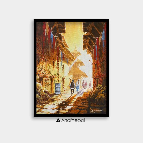 AASY05 - Morning sun in the streets of Nepal