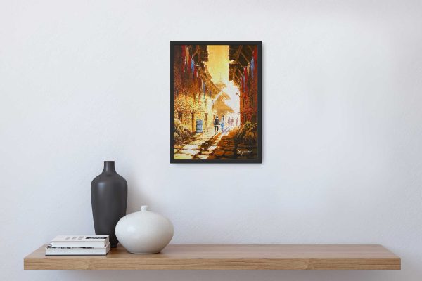 AASY05 - Morning sun in the streets of Nepal