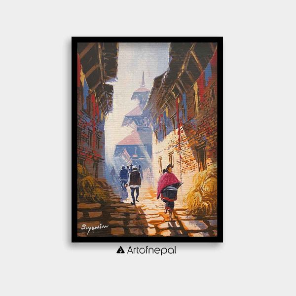 AASY08 - A narrow street with people walking