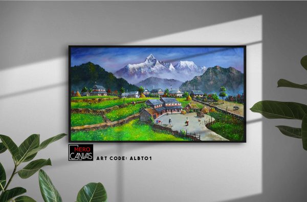ALBT02 - Snow capped Mt.Annapurna and Village lifestyle