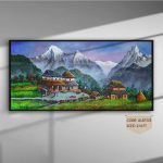 ALBT03 - Mt.Annapurna, Fishtail and a small village