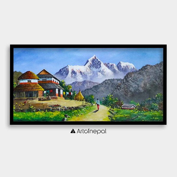 ALBT06 - Mt.Annapurna and Hills near Village