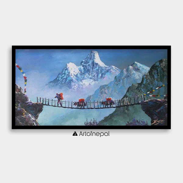 ALBT25 - View of Ama Dablam and a small Bridge