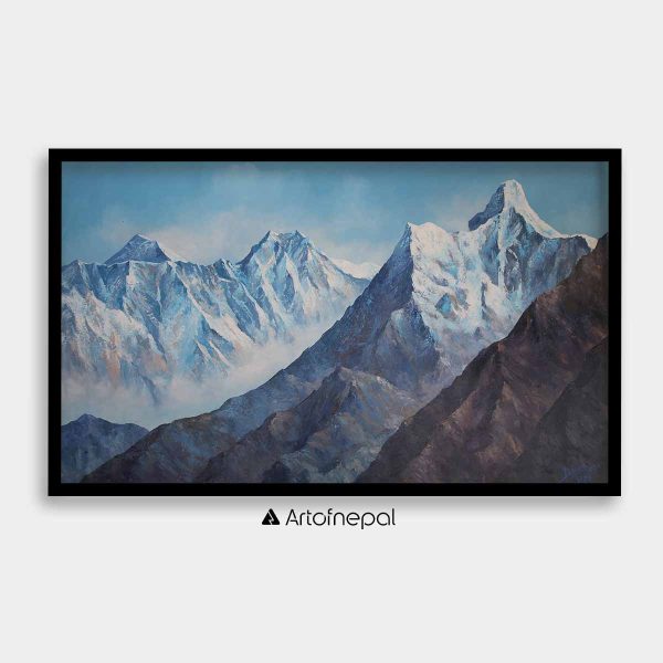 ALBT32 - Mt.Everest and Ama Dablam Landscape Painting