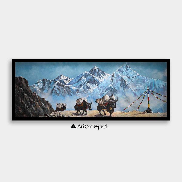 ALBT42 - View of Mt.Everest and Yak
