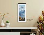 ALJC67 - Scenery of snow capped Mt.Everest, Hill and Stupa