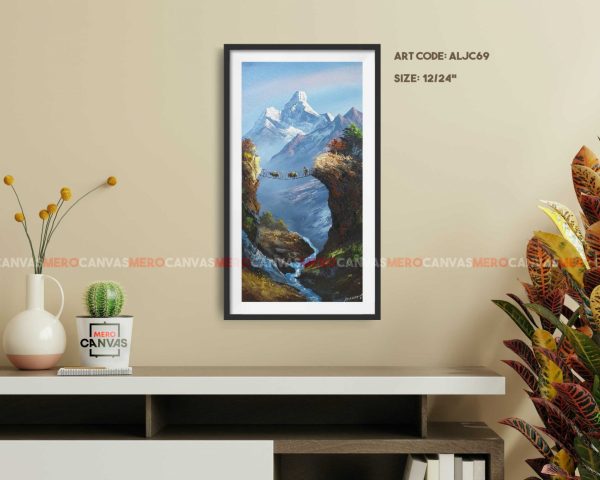 ALJC69 - Scenery of Mt.Ama Dablam behind a Hill