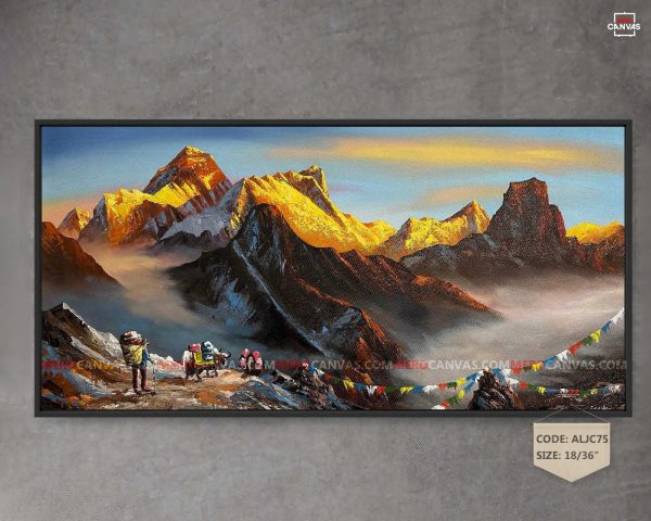 ALJC75-  Scenery of snow capped Mt.Everest and Kala Patthar