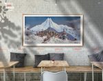 ALBT24 - Scenery of Mt.Manaslu and Stupa