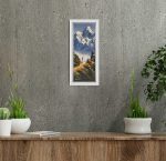 ALSY09 - A small landscape painting of Mountains and hills