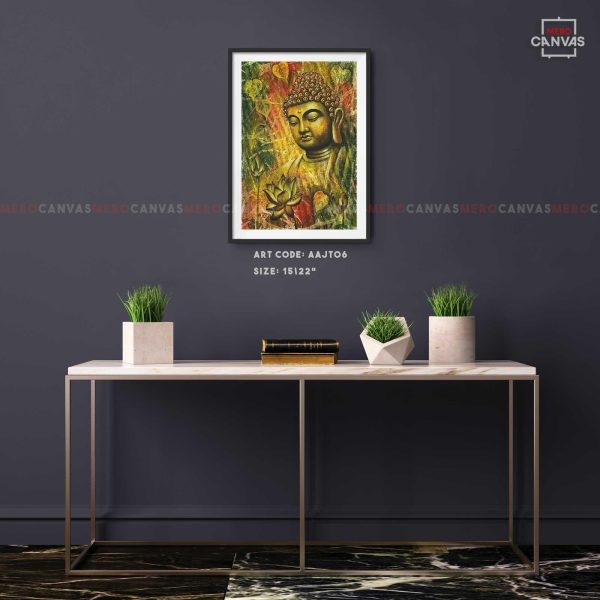 AAJT06 - An abstract nature painting of Gautam Buddha