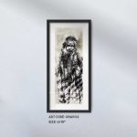 UNAP02 - A small acrylic painting of an elder man