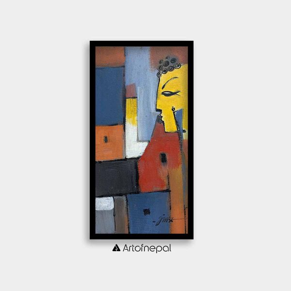 UNAP12 - An abstract painting of Buddha