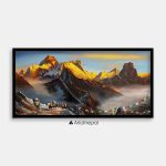 ALJC75-  Scenery of snow capped Mt.Everest and Kala Patthar