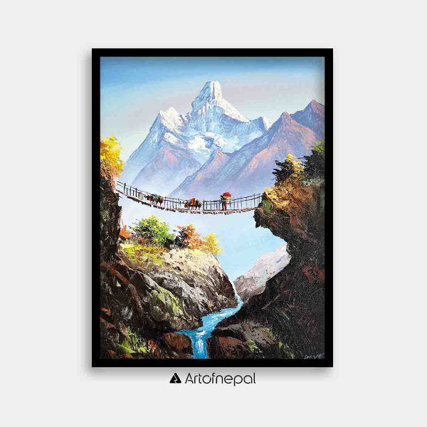 ALJC83- Mt.Ama Dablam, hills and River