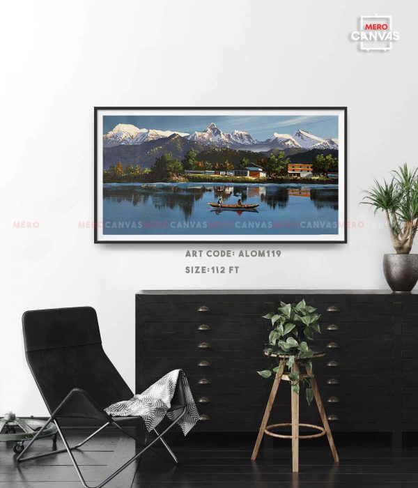 ALOM119 - View of Annapurna range seen from Phewa Lake