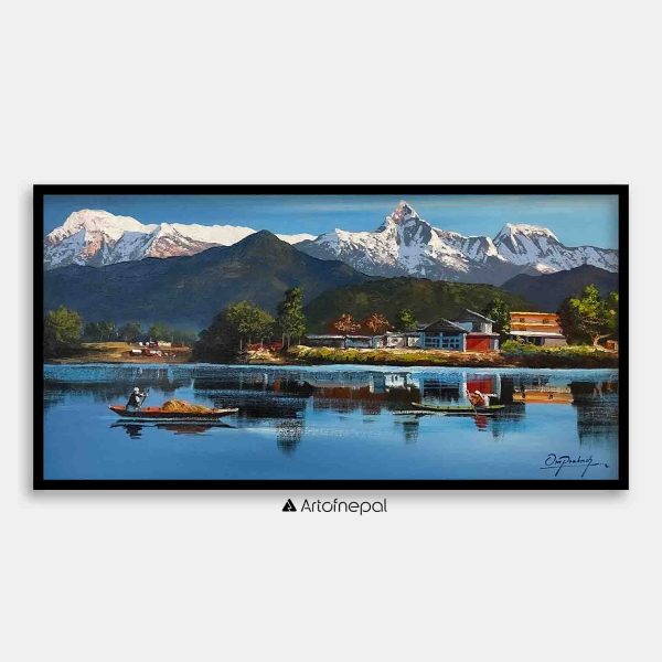 ALOM123 - Phewa Lake and Snow capped Annapurna range
