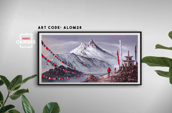 ALOM28- Beautiful view of mountain painting