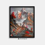 ALOM31-Snowy Ama Dablam with traveller