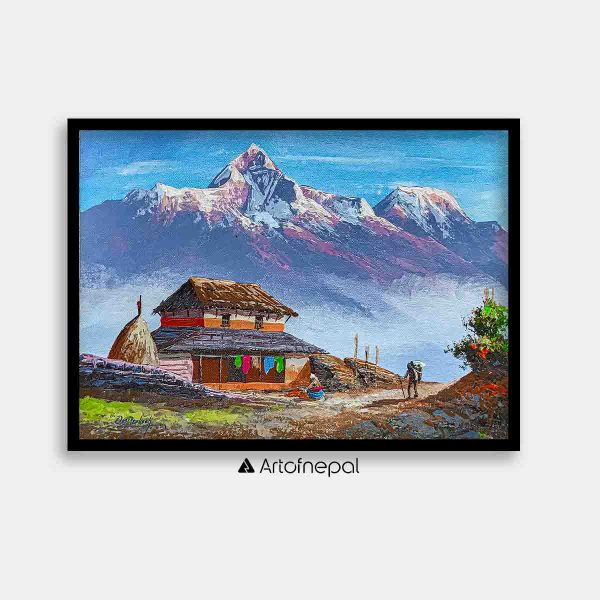 ALOM35- Mt. Annapurna and Nepali House