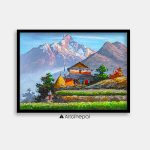 ALOM38- Mt.Machhapuchhre with Hills and Village