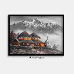 ALOM39- Mt.Annapurna range and Nepali house