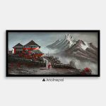 ALOM42- Mt.Machhapuchhre Peak and Nepali hillside home