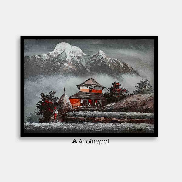 ALOM46- Annapurna Range's view from a Nepali house