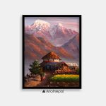 ALOM54 - Annapurna range, hills and Nepali house