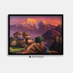 ALOM61- View of Annapurna range and Nepali village life