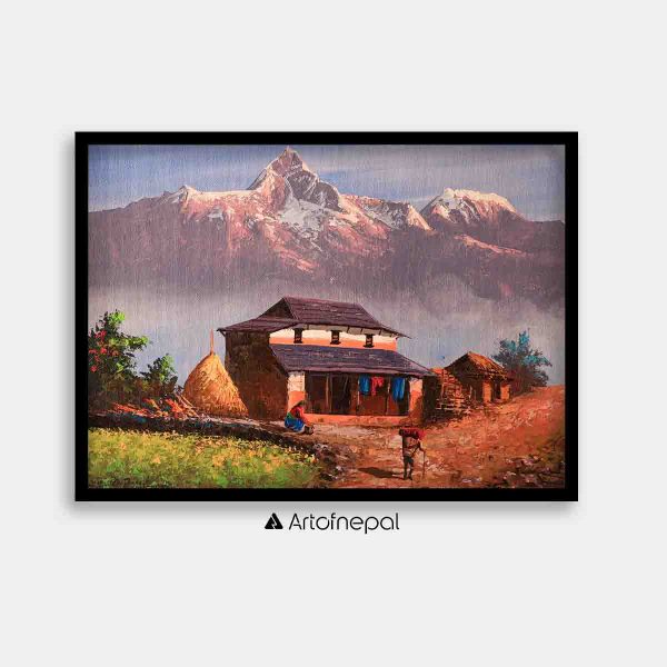 ALOM63- Annapurna Range and Nepali house