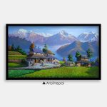 ALOM69- Annapurna range, Mt.fishtail and Nepali Village