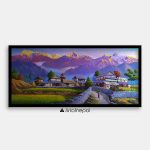 ALOM71- Scenery of Annapurna range and Nepali village