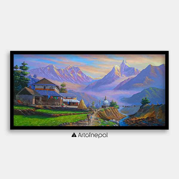 ALOM75- View of Ama Dablam from Nepali Village