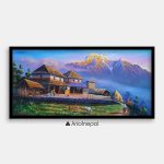 ALOM84- Sunrise over Mt.Annapurna and Village lifestyle