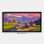 ALOM97 - Scenery of Annapurna range and Nepali village