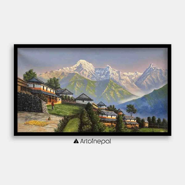 OLJT04 - Nepali village and mountains