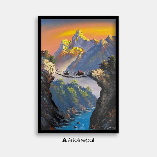 ALJC08 - A small bridge in front of Mt.Ama Dablam