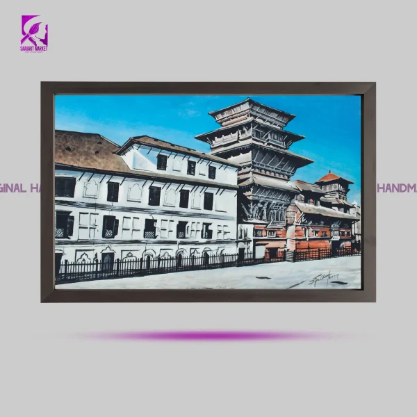 HANDMADE PAINTING | HERITAGE & TEMPLE SERIES BASANTAPUR DURBAR SQUARE TEMPLE | F