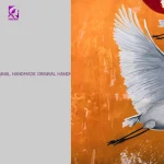 HANDMADE JAPANESE STYLE | SUWAAND BIRD | FABRIC POSTER COLOR | PAINTING | WILD & ANIMAL