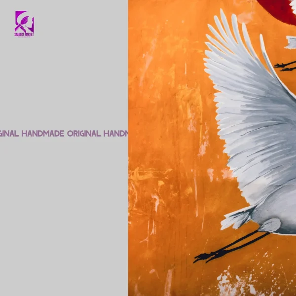 HANDMADE JAPANESE STYLE | SUWAAND BIRD | FABRIC POSTER COLOR | PAINTING | WILD & ANIMAL