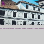 HANDMADE PAINTING | HERITAGE & TEMPLE SERIES BASANTAPUR DURBAR SQUARE TEMPLE | F