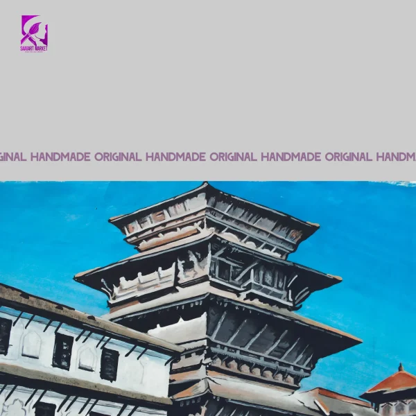 HANDMADE PAINTING | HERITAGE & TEMPLE SERIES BASANTAPUR DURBAR SQUARE TEMPLE | F