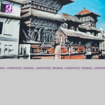 HANDMADE PAINTING | HERITAGE & TEMPLE SERIES BASANTAPUR DURBAR SQUARE TEMPLE | F